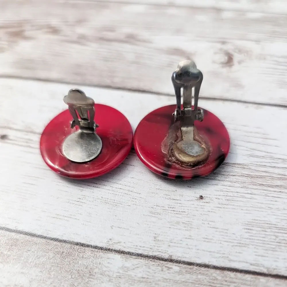 Vintage Clip On Earrings - 1 & 1/8